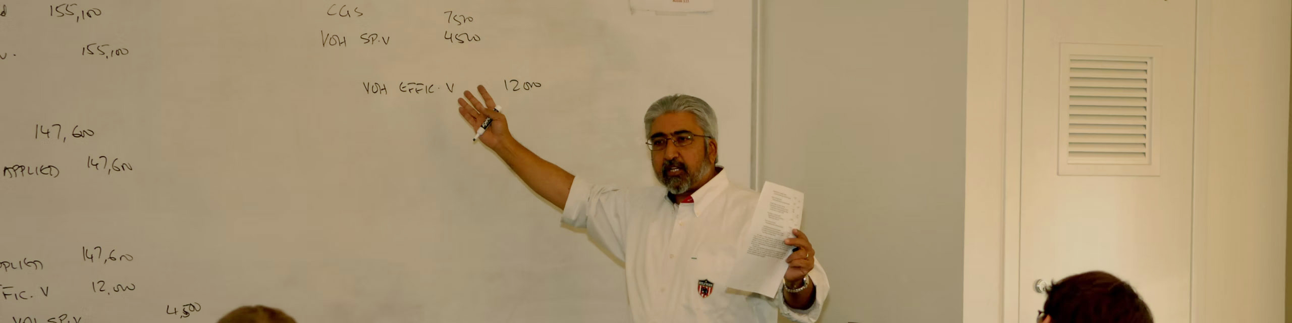 Professor lecturing