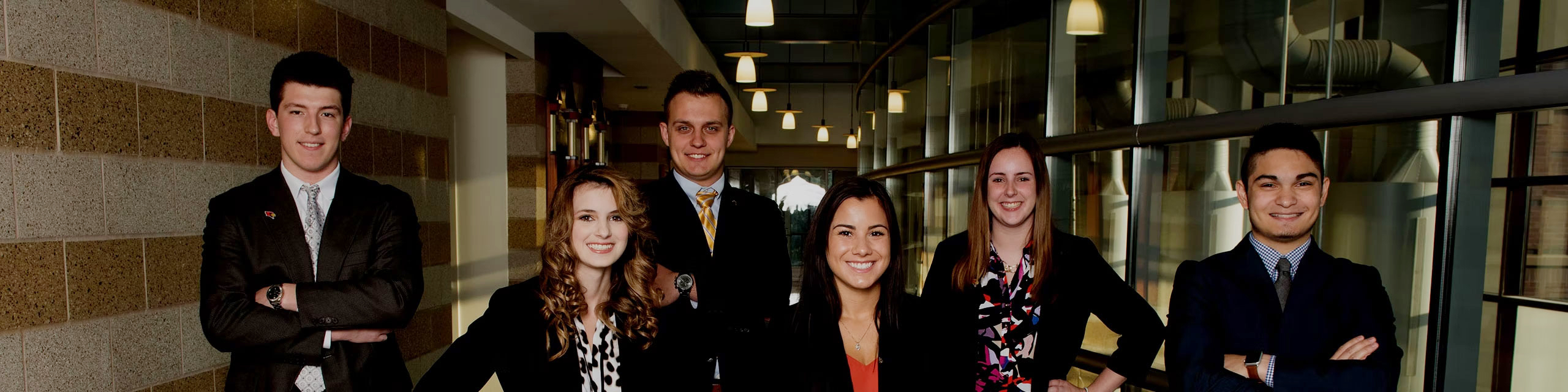 A group of young professional students posing