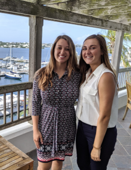 2019 Bermuda Interns: Jenna Chervinko and Caroline Wilieko