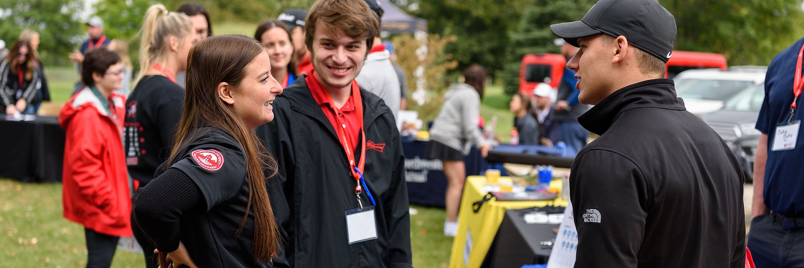 Students at netowrking mixer